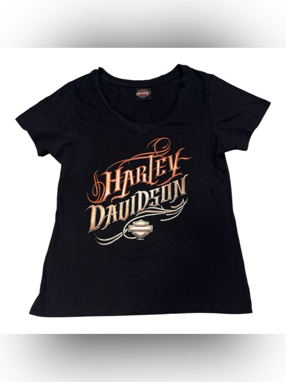 422. Harley-Davidson Black Women’s Military Wing Graphic Tee Vintage